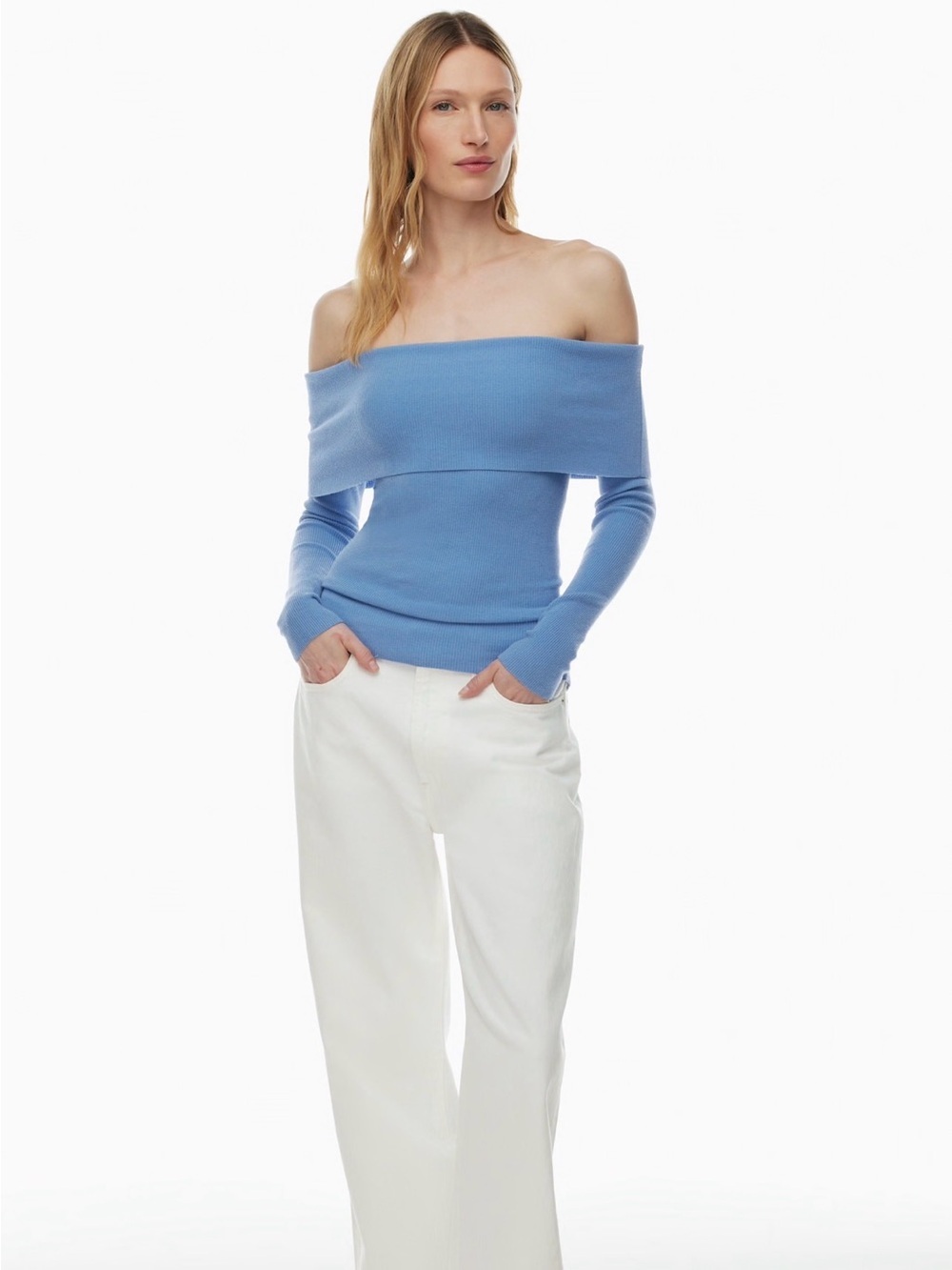 Aritzia Wilfred Nola Sweater Off-the-Shoulder Knit SZ XS